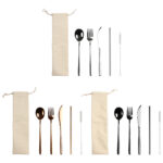 JUEGO DE CUBIERTOS CIMAHI ROSA METALICO HM-074GD ( HM-074 - HM074 - CUBIERTOS ) - Imagen 2