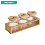 JUEGO DE CONTENEDORES HORKI BAMBÚ HM-087C ( HM-087 - HM087 - COCINA,CONTENEDORES DE ALIMENTOS ) - Imagen 3