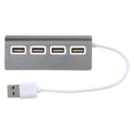HUB DE 4 PUERTOS USB NEWPORT GRIS METALICO HUB 010 G (ALUMINIO - PLÁSTICO) - Imagen 2