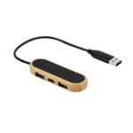 CONCENTRADOR DE PUERTOS TALLIN NEGRO HUB 012 N (BAMBÚ - CURPIEL - PLÁSTICO)