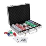 MALETÍN DE POKER BELLAGIO PLATA JM 004 (METAL ESTUCHE - PLÁSTICO FICHAS Y DADOS)