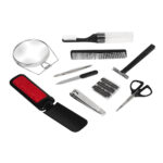 KIT 055 N - KIT DE VIAJE BARRETT NEGRO (NEGRO - CURPIEL ESTUCHE - METAL Y PLASTICO ACCESORIOS) - Imagen 3