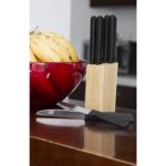 SET DE CUCHILLOS CORVI NEGRO KTC 100 (ACERO - MADERA - PLÁSTICO) - Imagen 3
