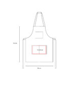 MANDIL GRELHA AZUL KTC 580 A (MEZCLILLA - CURPIEL) - Imagen 2