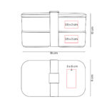 KTC 612 BE - PORTAVIANDAS TURM BEIGE (BEIGE - FIBRA DE TRIGO - BAMBU EN TAPA) - Imagen 5