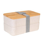 KTC 612 BE - PORTAVIANDAS TURM BEIGE (BEIGE - FIBRA DE TRIGO - BAMBU EN TAPA)