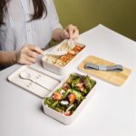 KTC 612 BE - PORTAVIANDAS TURM BEIGE (BEIGE - FIBRA DE TRIGO - BAMBU EN TAPA) - Imagen 4