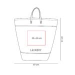 KTC 630 BE - CESTO PARA ROPA ZOE (BEIGE - POLIESTER - ALGODON - FORRO POLIESTER) - Imagen 6