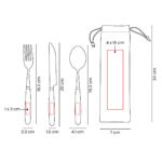 KTC 710 BE - SET DE CUBIERTOS TOMMER (BEIGE - CANVAS - ACERO INOXIDABLE - MADERA) - Imagen 6