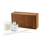 KTC 950 B - SET DE HOGAR ALICE BLANCO (BLANCO - VIDRIO - CERA DE SOYA - FIBRA DE POLIESTER -  FRAGANCIA)