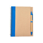 LIBRETA ECOLÓGICA MILÁN AZUL LB-002A ( LB-002 - LB002 - CON BOLÍGRAFO,ESPIRAL )