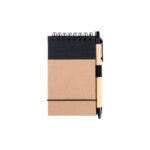 LIBRETA ECOLÓGICA MARSELLA NEGRO LB-003N ( LB-003 - LB003 - CON BOLÍGRAFO,ESPIRAL )