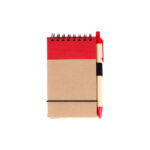 LIBRETA ECOLÓGICA MARSELLA ROJO LB-003R ( LB-003 - LB003 - CON BOLÍGRAFO,ESPIRAL )