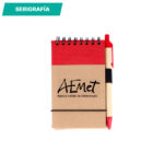 LIBRETA ECOLÓGICA MARSELLA NARANJA LB-003O ( LB-003 - LB003 - CON BOLÍGRAFO,ESPIRAL ) - Imagen 3