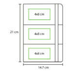 LIBRETA TRICOLOR NARA AZUL PASTEL LB-035V ( LB-035 - LB035 -  ) - Imagen 2