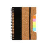 LIBRETA TIPO CORCHO NEGRO LB-044N ( LB-044 - LB044 - LIBRETAS,ESPIRAL )