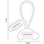 LLAVERO AUTO CON PLACA NEGRO M 2080 N (HULE - METAL) - Imagen 3