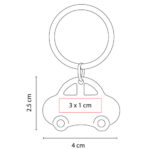 LLAVERO CARRO ELEUSIS PLATA M 63270 S (METAL) - Imagen 3