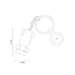 LLAVERO OVERCUT NEGRO M 7777 N (METAL) - Imagen 3