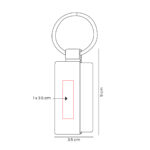 M 7987 AM - LLAVERO SPLIT AZUL MARINO (AZUL MARINO - CURPIEL - METAL) - Imagen 3