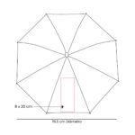 PAR 030 B - PARAGUAS DANUBIO BLANCO (BLANCO - POLIESTER - METAL) - Imagen 3