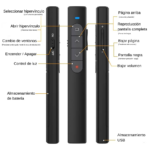 PRESENTADOR INALAMBRICO USB LASER RECARGABLE (TEC162-U) NEGRO - Imagen 3