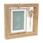 PRT 122 BE - PORTARRETRATO ROSMARY BEIGE (BEIGE - MDF - VIDRIO - FLORES SECAS)