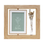 PRT 122 BE - PORTARRETRATO ROSMARY BEIGE (BEIGE - MDF - VIDRIO - FLORES SECAS) - Imagen 2