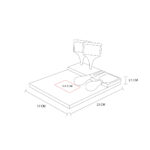 TABLA BEIGE PWT 210 BE (MÁRMOL - BAMBÚ - ACERO INOXIDABLE) - Imagen 3