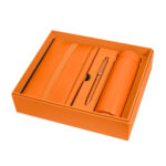 SET 016 O - SET BIRKIN NARANJA (NARANJA - ACERO INOXIDABLE - PLASTICO - CURPIEL - CARTON)