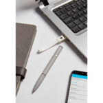 BOLÍGRAFO USB 8 GB ROOT GRIS SH 2490 G (ALUMINIO - RUBBER) - Imagen 4
