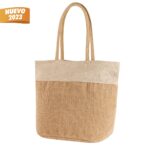 BOLSA BEIGE SIN 752 BE (YUTE - ALGODÓN)