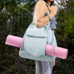 SIN 761 G - BOLSA JOOGA GRIS (GRIS CON AZUL - POLIESTER) - Imagen 9