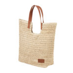 SIN 767 BE - BOLSA CUZCO BEIGE (BEIGE - PAJA DE PAPEL - CURPIEL - POLIESTER)