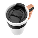 TAZA MARIELLA BLANCO TAZ 047 B (CERÁMICA - ACERO INOXIDABLE - MADERA) - Imagen 2