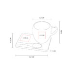 JUEGO TAZA DE CRISTAL BEIGE TAZ 051 BE (VIDRIO BOROSILICATO - BAMBÚ) - Imagen 4