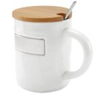 TAZA BAMBUSA BLANCO TAZ 055 B (CERÁMICA - BAMBÚ - ACERO INOXIDABLE - METAL)