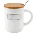 TAZA BAMBUSA BLANCO TAZ 055 B (CERÁMICA - BAMBÚ - ACERO INOXIDABLE - METAL) - Imagen 2