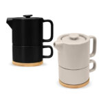 TAZ 066 N - TAZA TETERA HUNNI NEGRO (NEGRO - CERAMICA - BAMBU) - Imagen 5