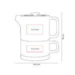 TAZ 066 N - TAZA TETERA HUNNI NEGRO (NEGRO - CERAMICA - BAMBU) - Imagen 4