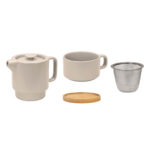 TAZ 066 BE - TAZA TETERA HUNNI BEIGE (BEIGE - CERAMICA - BAMBU) - Imagen 3