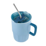 TAZ 067 A - TAZA CORALINE AZUL (AZUL - CERAMICA - PLASTICO - ACERO INOXIDABLE) - Imagen 3