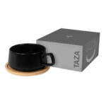 TAZ 070 N - TAZA WUHAN NEGRO (NEGRO - CERAMICA - BAMBU) - Imagen 2