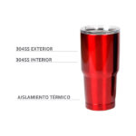 TERMO MAKAU 600 ML ROJO TE-053R ( TE-053 - TE053 - TERMOS ) - Imagen 2