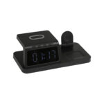 RELOJ DE ESCRITORIO ARANNO NEGRO TH-195N ( TH-195 - TH195 - CARGADORES Y POWER BANK,PARED Y ESCRITORIO,OFICINA )