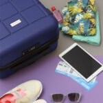 MALETA RÍGIDA MEDIANA AZUL MARINO TX-194A ( TX-194 - TX194 - MALETAS RIGIDAS,MALETAS DE RUEDAS ) - Imagen 4