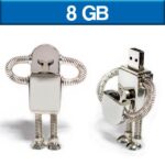 MEMORIA USB ROBOT 8GB (USB026-U) PLATA