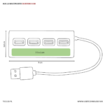 HUB MULTIPUERTO PARA ESCRITORIO - USB (TEC113-U) PLATA - Imagen 4