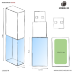 MEMORIA USB KRISTAL 32GB (USB316-U) TRANSPARENTE - Imagen 4
