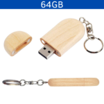 MEMORIA USB OVAL 64GB (USB406-U) MADERA - Imagen 3